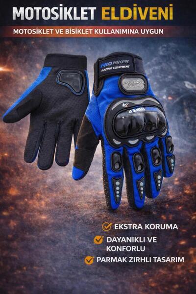 BELCO-TECH Motosiklet Eldiveni SİYAH Kemik Korumalı Unisex Motorsiklet Bisikl...