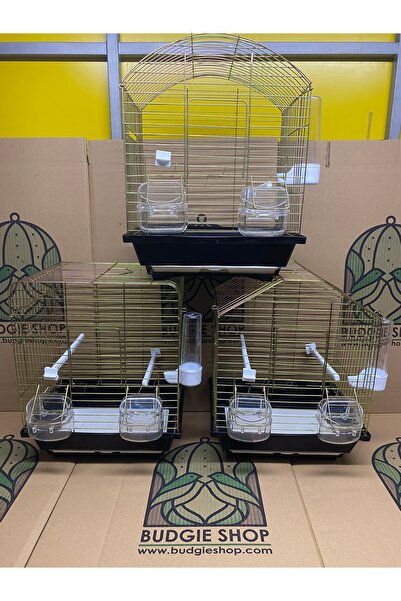 Mavi Kaktüs BUDGİESHOP Cift Kapılı 30x23x37(yükseklik) Muhabbet Kuşu Kafesi K...