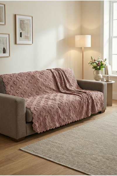 turkanlarhome غطاء كرسي من قماش الجاكار ذو نسيج الشنيل مقاس 200 × 170 سم، نمط...