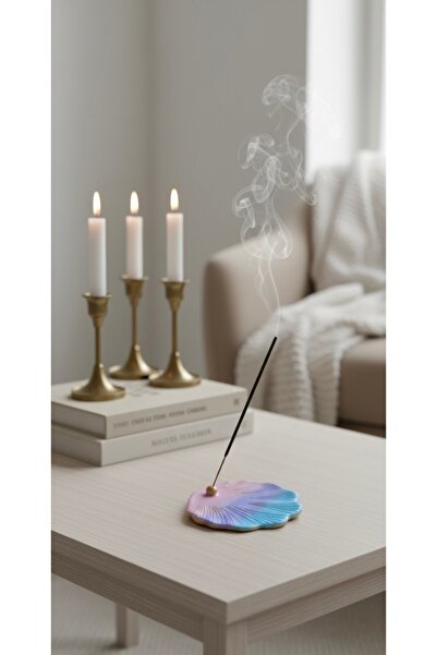 Handmade Dekoratif Üç Renkli İstiridye Tütsülük - Şık/Hediyelik Tütsülük