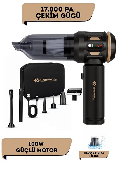 Enshall Kablosuz,16.000 Pa Katlanabilir 3 Kademeli Profesyonel Ultra Çekim Gü...