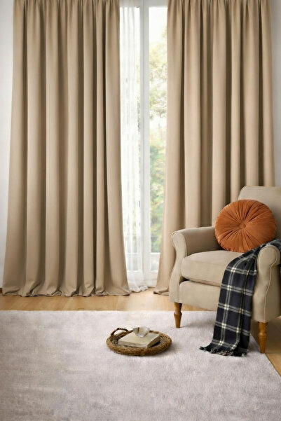 BD beyaz dokuma تعتيم بيج - مظلة شمسية مقاومة للضوء وستارة تعتيم حرارية