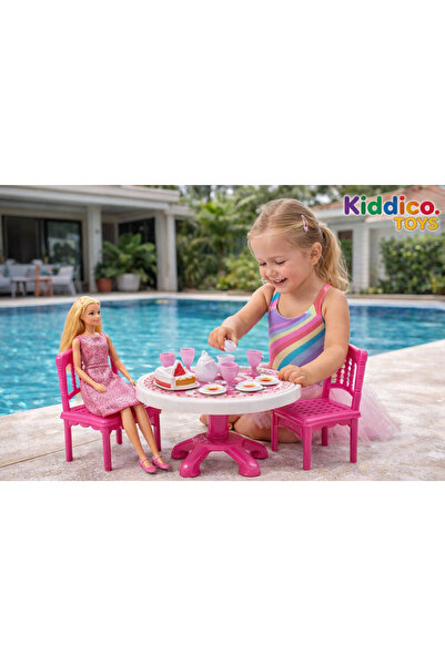 sebat 12'li Sürtmeli Sevimli Masa Sandalye Set