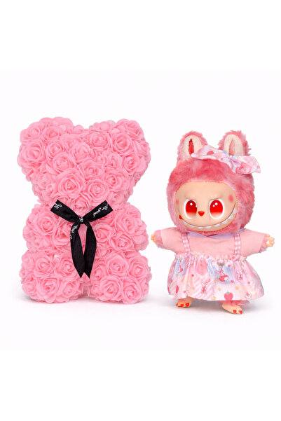 OEM Τριαντάφυλλα Labubu και Αρκουδάκι για την Ημέρα του Αγίου Βαλεντίνου 25εκ...