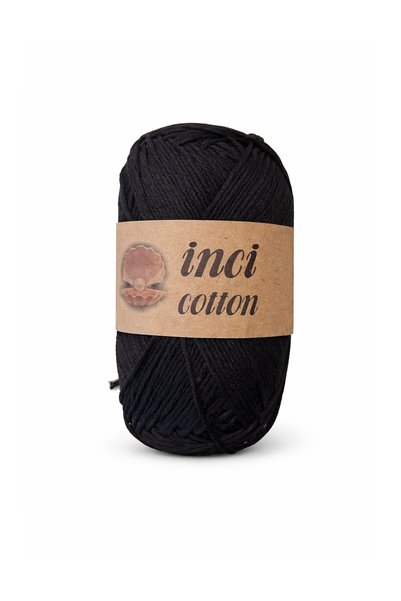 inci cotton 5-Pack Koton Black Cotton Knitting Yarn 100g 250m