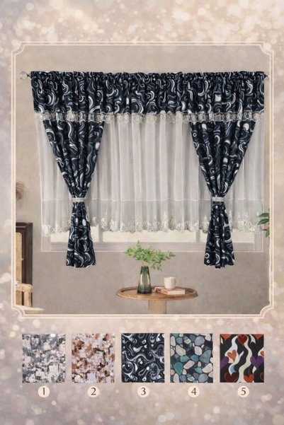 deluxshine Set 2 în 1 Perdea + Folie Transparentă 5 D (400x155cm)