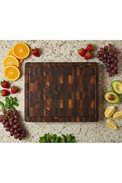 GUNBO HOME Tik Chef Cutting Board Large Size Endgrain 35×25×4 cm Solid Wood C...