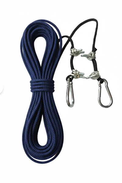 betüşce 50 Mt Karabinalı 6 Mm Lacivert Renk Polyester Içi Dolgulu Dağcılık Ka...