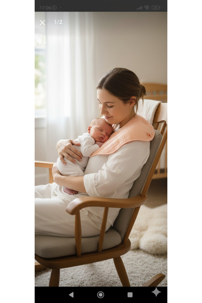 O&G Collection 2'li %100 Pamuklu Organik Pudra 4 Katlı Müslin Bebek Omuz Örtü...