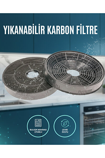 Beko Ade 62540 S Davlumbaz YIKANABİLİR Karbon Filtresi 2 Adet
