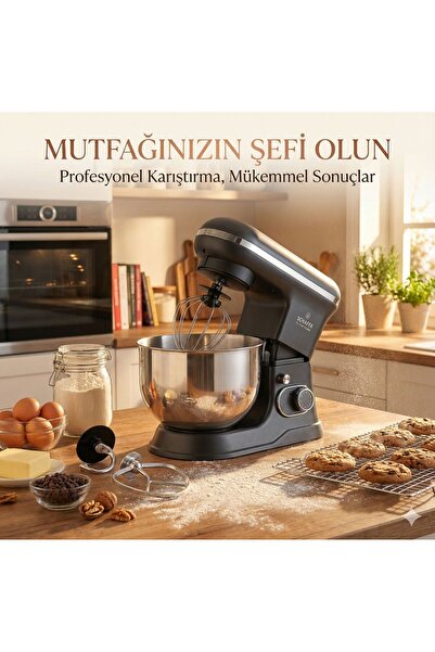 Schafer 6 Hız Kademeli Xl Stand Mikser 5 L Paslanmaz Çelik Hazne Güçlü Motor ...