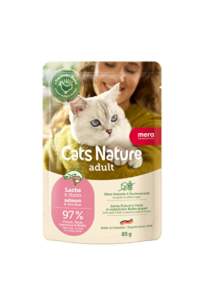 Mera Tahılsız Somonlu Pouch Yetişkin Kedi Konservesi 85 Gram