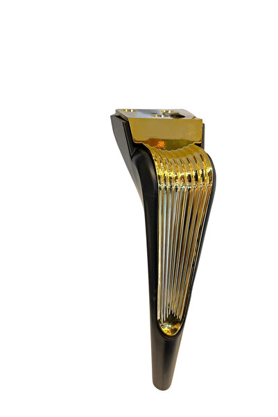 Taşkın Aksesuar Legend Sert Plastik Ayak 15cm Siyah Altın Kanepe Koltuk Ayağı...