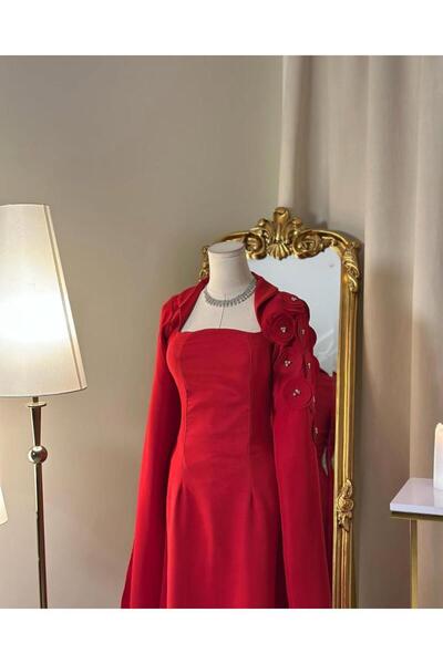 vanus fashion 5664 - A red dress with a luxurious look