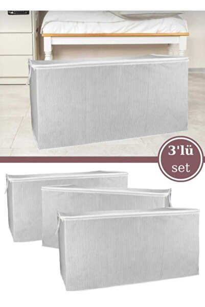 AYHOME 3 Lü Hurç Set Çok Amaçlı Saklama Kutusu Kumaş Organizer Kazak Elbise K...