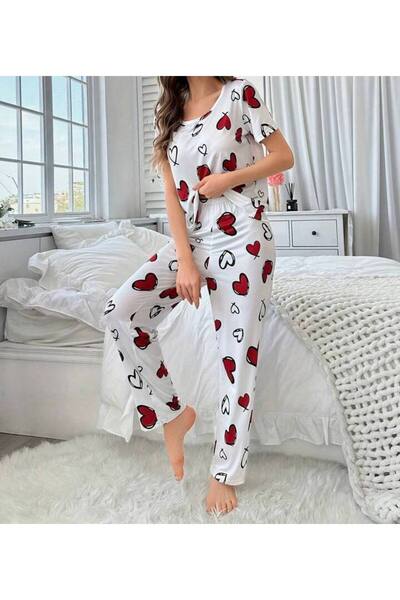 MİMİ PİJAMA Γυναικείο κοντομάνικο παντελόνι Σετ πιτζάμες supremsoft από χτενι...