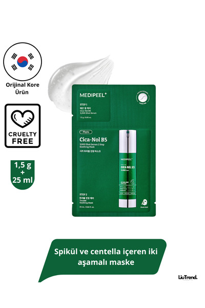 Medipeel Phyto Cica-Nol B5 3000 Shot Serum 2 Step Mask 1,5 g + 25 ml (1 adet)
