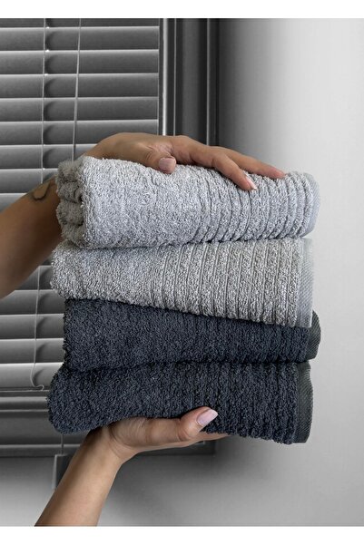 SHAL HOME Shawl 100% cotton Set of 4 Hand & Face Towels-line-