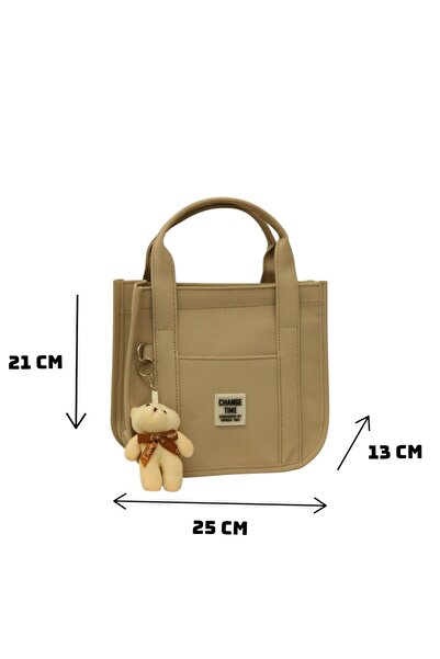 ZİVORA Buzi Fabric Teddy Bear Crossbody Bag with Column Strap