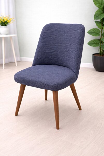 ELHAS Mutfak Sandalye Kılıfı Büyük Oval Jakarli Yıkanabilir Streç Lastikli Sa...