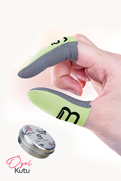 Bhave Hybrid Parmaklık-1 Çift-yeşil-pubg Parmak Eldiveni- Saklama Kutulu- Ter...