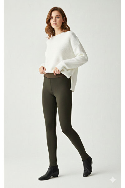 mixdore Colanți de pluș pentru femei cu talie înaltă Winter Thermal - Chiloți...