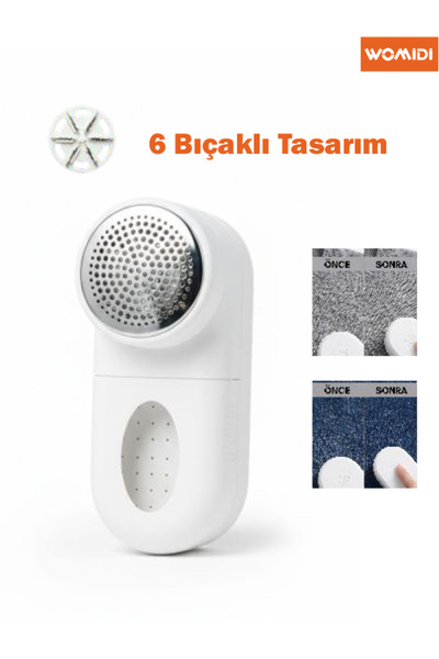 womidi 6 Bıçaklı Şarjlı Tüy Toplama & Tiftik Giderici Makine