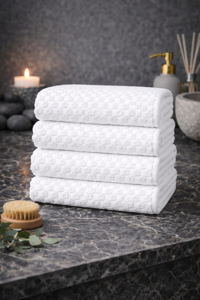 SHAL HOME Σετ πετσετών 4 τεμαχίων από 100% βαμβάκι 50x90