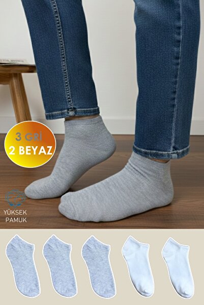 YASYAS 5 أزواج من الجوارب القصيرة المصنوعة من القطن والليكرا للجنسين