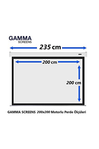 Gamma Screens 200x200 Motorlu Projeksiyon Perdesi