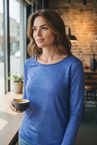 modayiğit Lil mavi kadın abiye bluz