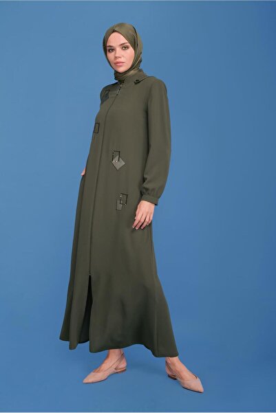 Alvina 10359 Model Sequin Embroidered and Pocket Detailed Glitter