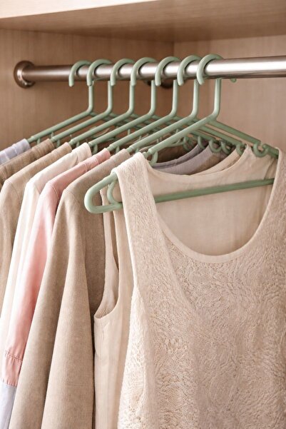 WDA مجموعة علاقات ملابس بلاستيكية – علاقات ملابس متينة وخفيفة الوزن وغير قابل...