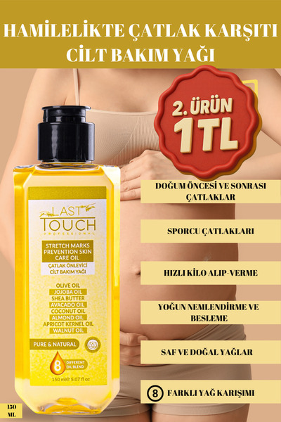 LAST TOUCH Çatlak Önleyici Cilt Bakım Yağı ( Hamilelik-Sporcu Çatlakları-Hızl...