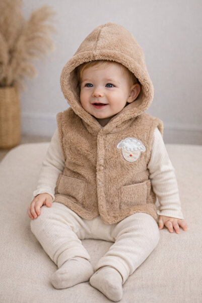 andywawa Ac26163 Tinny S Sheeps Vest Beige