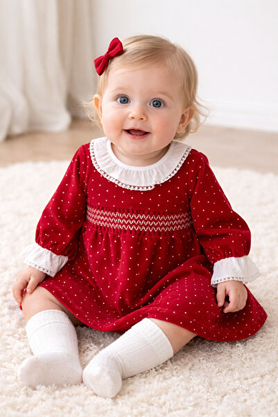 andywawa فستان طفلة حمراء