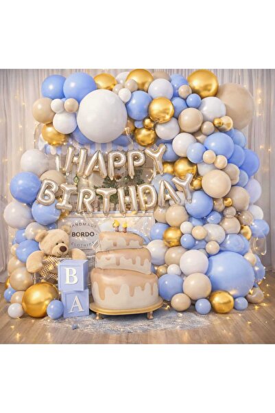ENG PARTİ DÜNYASI 68 Piece Birthday Balloon Concept - Happy Birthday Set Eng-...