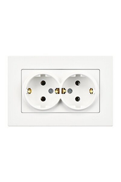 Günsan Eqona White Double Grounded Socket