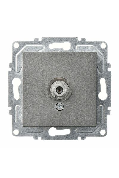 Günsan Eqona Füme Tekli Uydu Prizi F Konnektörlü (Geçişli-Sonlu) Mekanizma