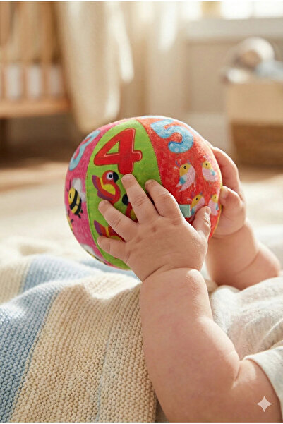 BUDİZZZ Bebekler İçin Çıngıraklı Top | Çıngıraklı Peluş Oyuncak