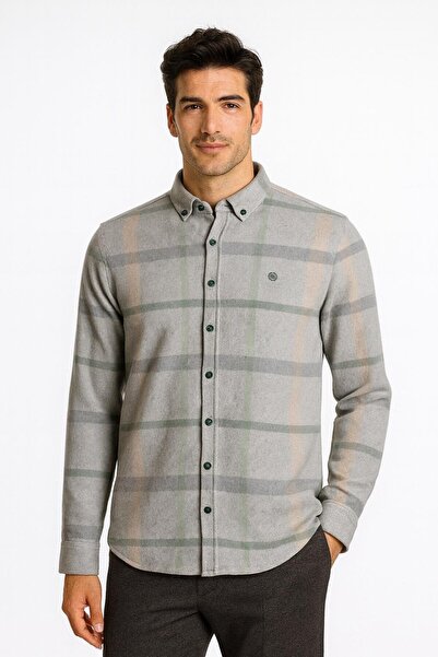 NCS Erkek Kışlık Oduncu Gömlek Gri 7205