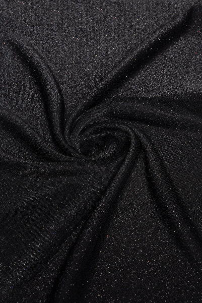 Kumaş Deposu قماش محبوك باللون الأسود اللامع من برايت