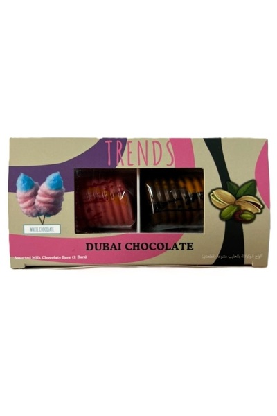 Trends Dubai Chocolate ، كنافة بالفستق و حلوى القطن بالكنافة بالفستق - 80 جرا...