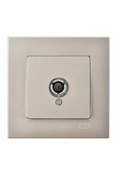 Günsan Eqona Metallic Beige TV Socket (Toggle-Finite)