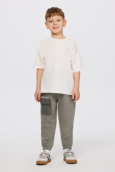 Panço Boy's Anthracite Sweatpants with Pockets