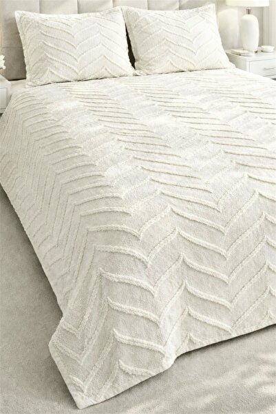 REYS Bohem Arlinageo Çift Kişilik Yatak Örtüsü Takımı 240x250 - EKRU -