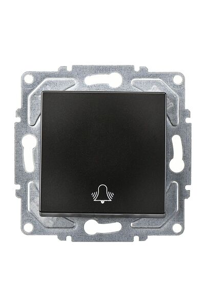 Günsan Eqona Metalik Siyah Zil Butonu Mekanizma