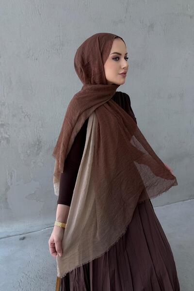 Byedauzunlar شال ديجريد كومفورت بني ومينك