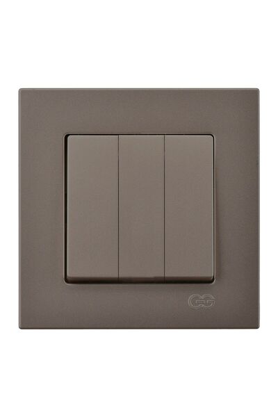 Günsan Elektrik Günsan Eqona Mocha Üçlü Anahtar