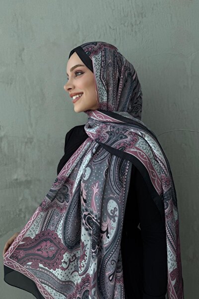 Byedauzunlar شال حرير هندي أصلي من ليلك مهرة